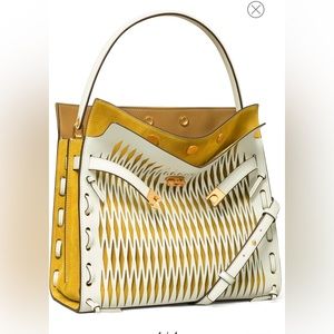 TB Lee Radziwill Cutout Leather Double Bag